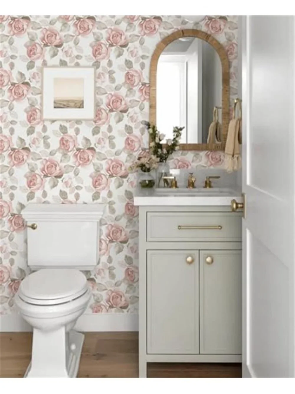 Pink Rose Floral Peel Stick Wallpaper Vintage Waterproof Removable Contact Paper